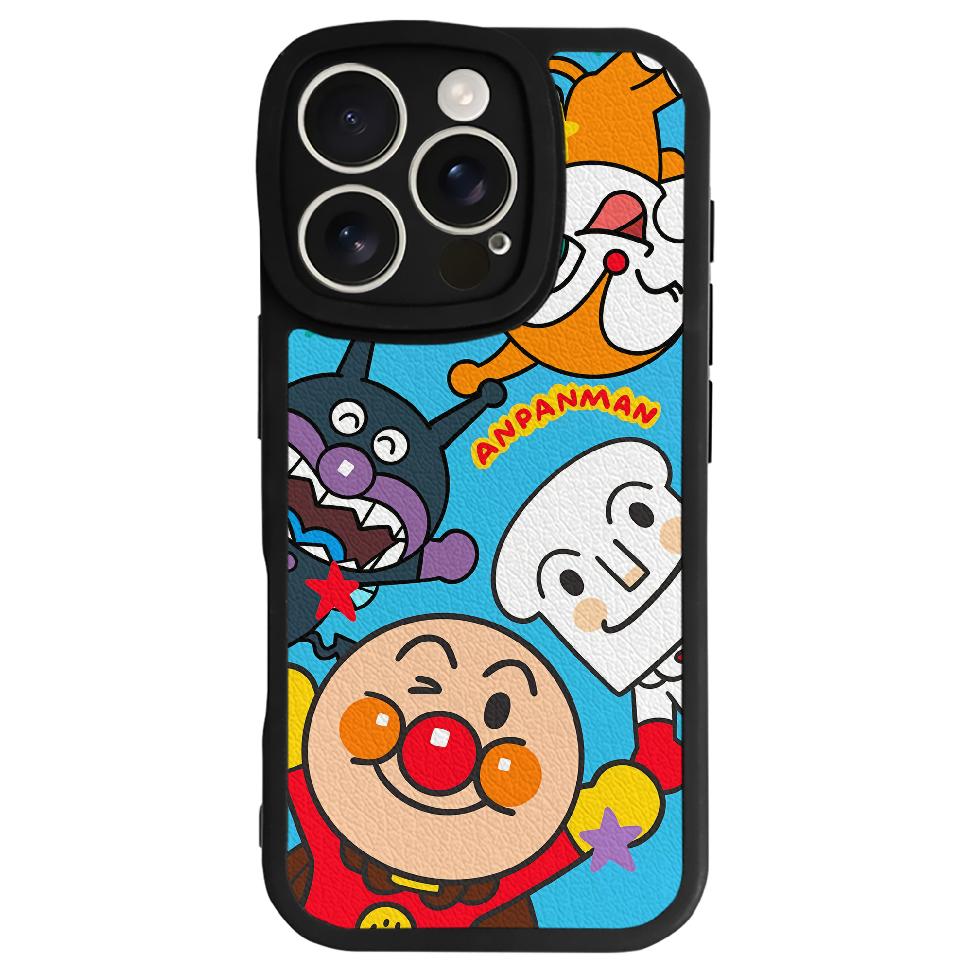 （画像用） アンパンマン Anpanman 【iPhone 16シリーズ対応】シリコンスマホケース（レザー調） 材質：シリコン